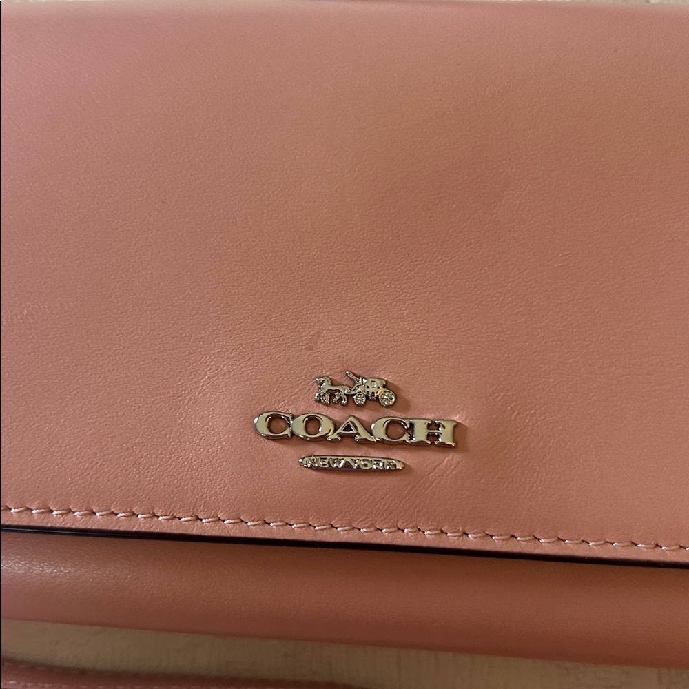 Coach Blush Pink Crossbody/ Clutch - Picture 3 of 8